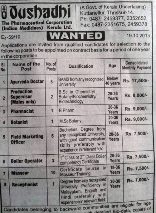 Oushadhi The Pharmaceutical Corporation (IM)Kerala Ltd.