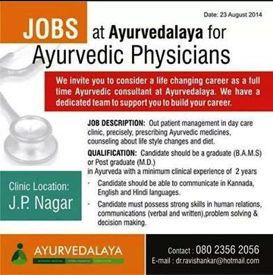 Job opportunities ayurvedic doctors usa